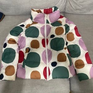 Used uniqlo marimekko girls puffer jacket. Size 7-8